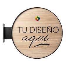 Cartel Redondo sin luz