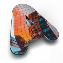 Letras 3D de acero huecas